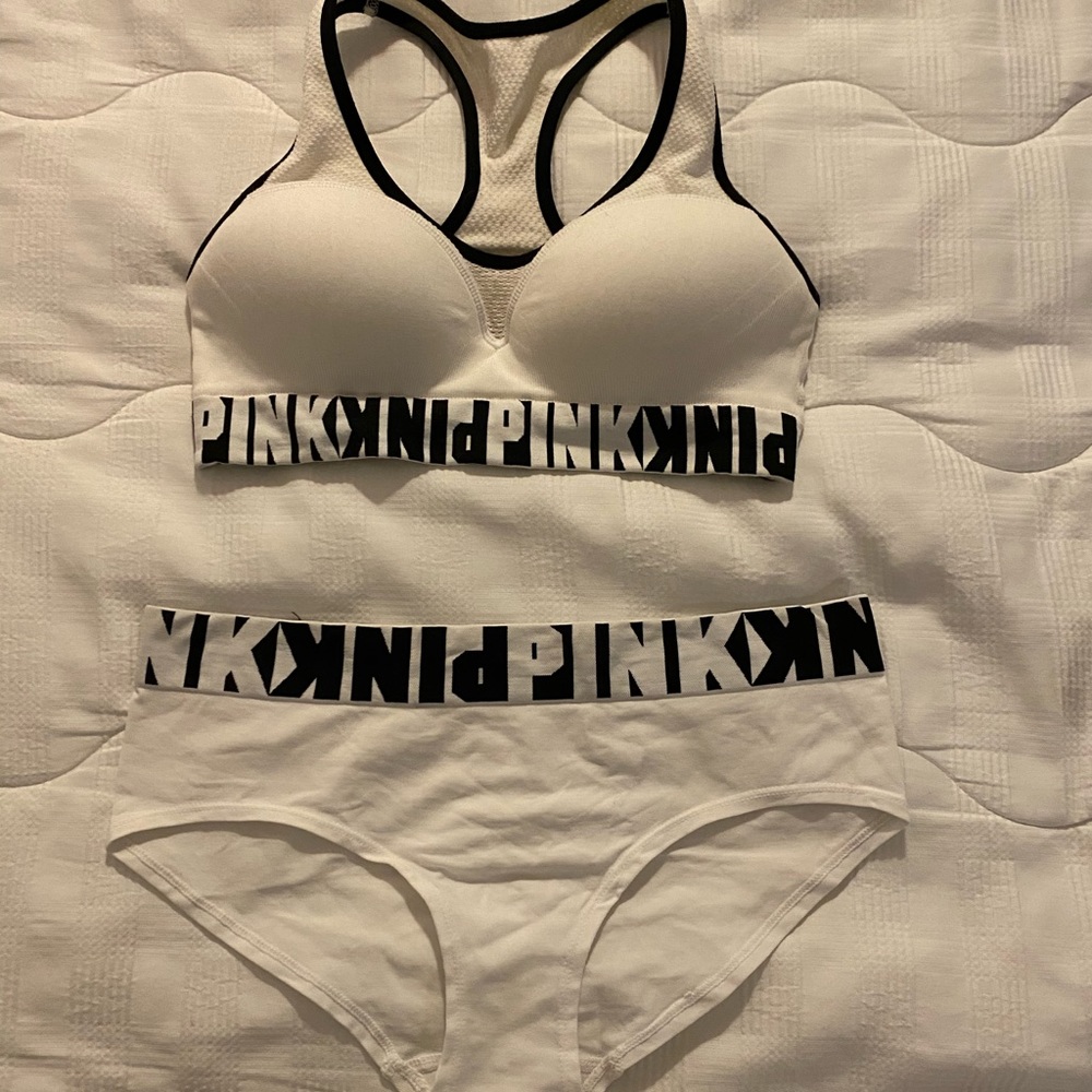 Pink lingerie set with undies included